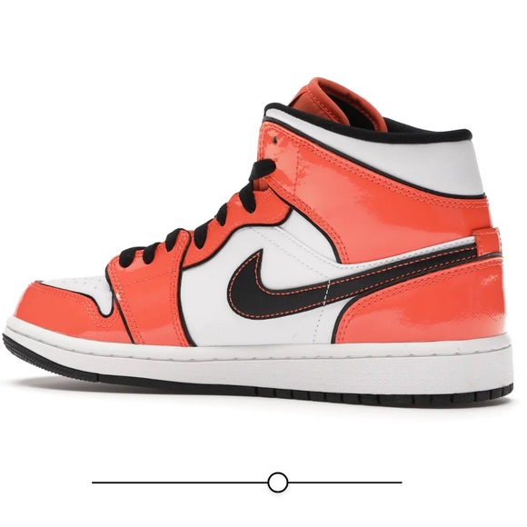 Nike Jordan 1 Mids | PATENT leather Turf Orange SE | M9.5/W11 - Picture 8 of 10